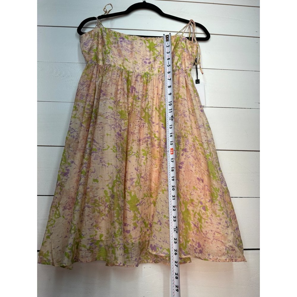 Astr Floral Tie-Shoulder Mini Dress in Pink and Green - Picture 14 of 14